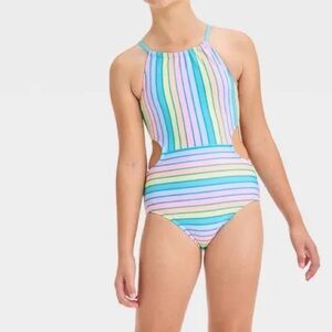 Cat & Jack Kids Colorful Striped Swimsuit